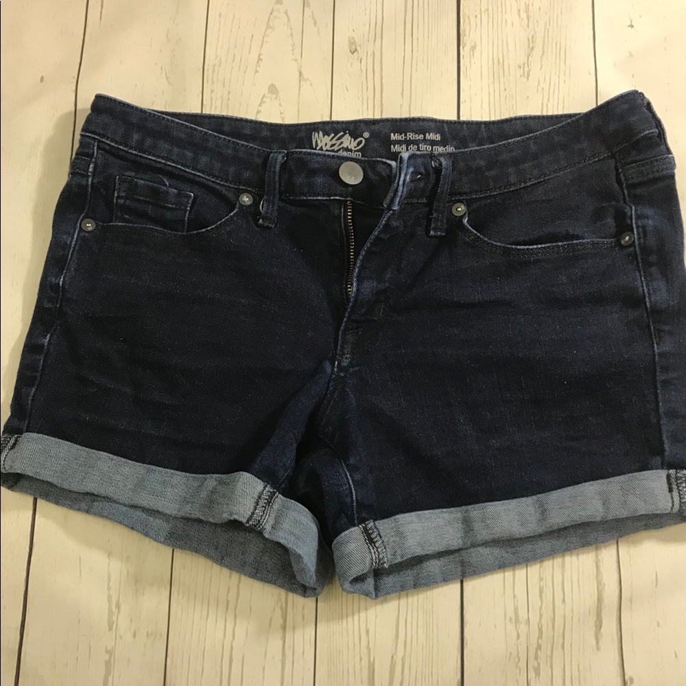Mossimo Mid Rise Cuffed Jean Shorts, 4